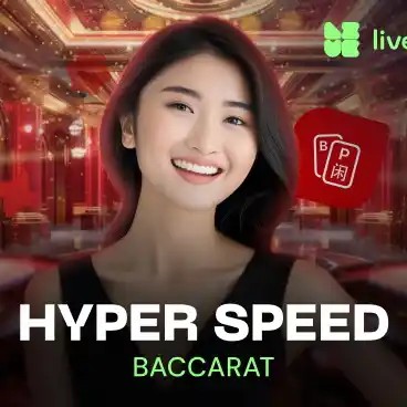Hyper Speed Baccarat slot logo by Evolution at BetRiot