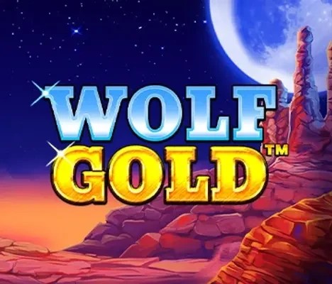 Wolf Gold slot logo by Pragmatic Play at BetRiot